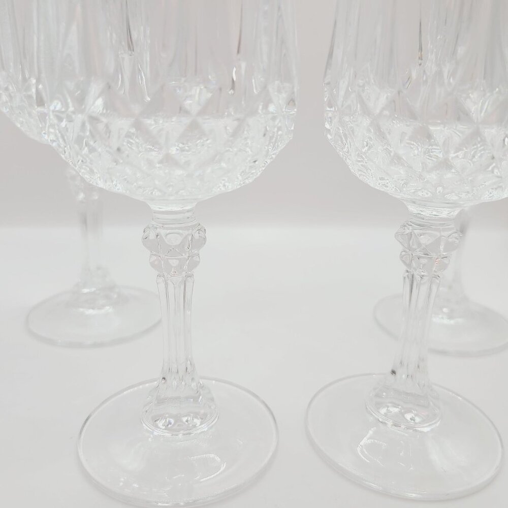 Vintage Cristal d’Arques Durand Longchamp Gold Rim Wine Glasses –Set of 4 - Picture 10 of 12